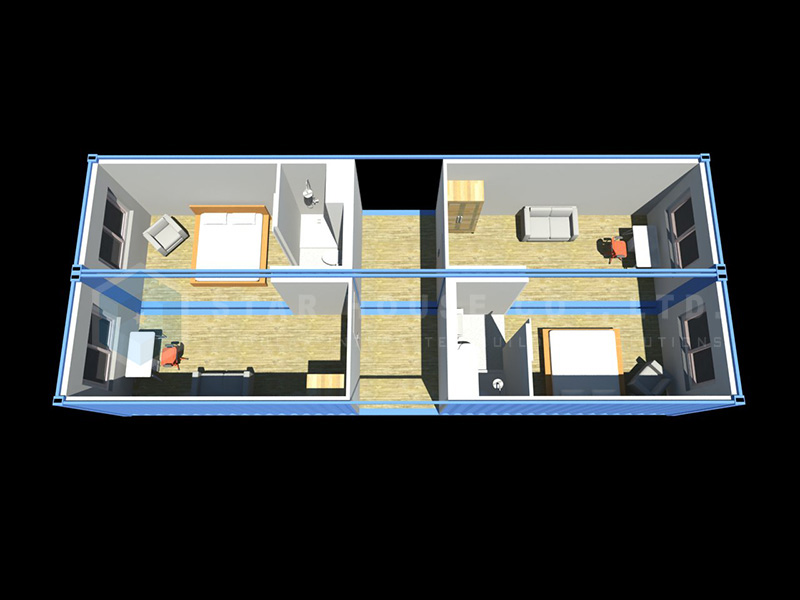 2 x 8 x 40ft Queen unit Model MC-4010